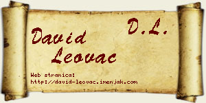 David Leovac vizit kartica